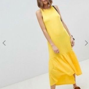 ASOS Yellow Ruffle Tank Maxi Dress for SALE!